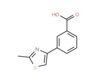 3-(2-Methyl-1,3-thiazol-4-yl)benzoic acid (CAS 28077-41-0) - chemical structure image