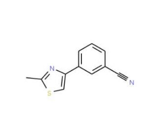 3-(2-Methyl-1,3-thiazol-4-yl)benzonitrile (CAS 844891-06-1) - chemical structure image