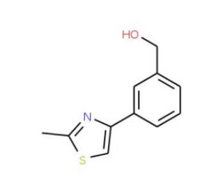 3-(2-Methyl-1,3-thiazol-4-yl)benzyl alcohol (CAS 850375-06-3) - chemical structure image