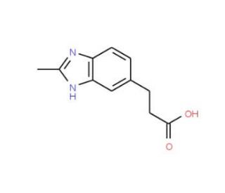 3-(2-Methyl-1H-benzoimidazol-5-yl)-propionic acid - chemical structure image
