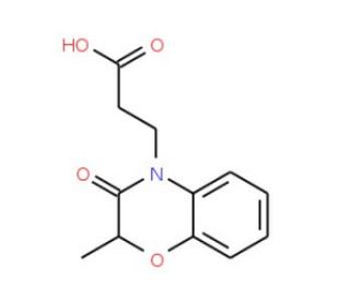 3-(2-methyl-3-oxo-2,3-dihydro-4H-1,4-benzoxazin-4-yl)propanoic acid - chemical structure image