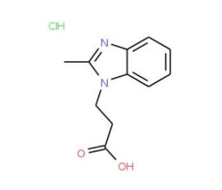 3-(2-Methyl-benzoimidazol-1-yl)-propionic acid hydrochloride - chemical structure image