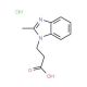 3-(2-Methyl-benzoimidazol-1-yl)-propionic acid hydrochloride - chemical structure image