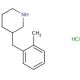 3-(2-Methyl-benzyl)-piperidine hydrochloride (CAS 1170802-63-7) - chemical structure image