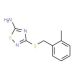 3-(2-Methyl-benzylsulfanyl)-[1,2,4]thiadiazol-5-ylamine - chemical structure image
