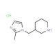 3-(2-Methyl-imidazol-1-ylmethyl)-piperidinehydrochloride - chemical structure image