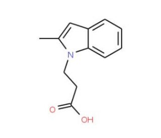 3-(2-Methyl-indol-1-yl)-propionic acid (CAS 42951-33-7) - chemical structure image