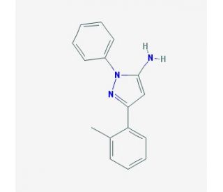 3-(2-methylphenyl)-1-phenyl-1H-pyrazol-5-amine (CAS 618092-66-3) - chemical structure image