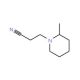 3-(2-Methylpiperidin-1-yl)propanenitrile (CAS 140837-33-8) - chemical structure image