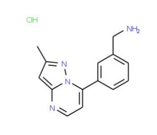 [3-(2-Methylpyrazolo[1,5-a]pyrimidin-7-yl)benzyl]-amine hydrochloride - chemical structure image