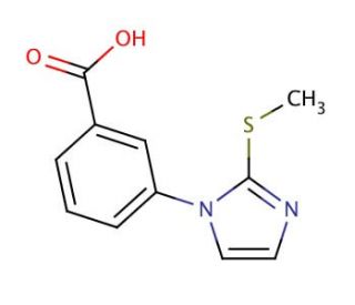 3-[2-(methylsulfanyl)-1H-imidazol-1-yl]benzoic acid - chemical structure image
