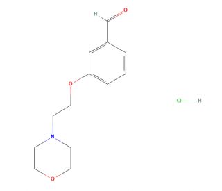 3-[2-(Morpholin-4-yl)ethoxy]benzaldehyde hydrochloride (CAS 1609402-82-5) - chemical structure image
