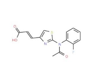 3-{2-[N-(2-fluorophenyl)acetamido]-1,3-thiazol-4-yl}prop-2-enoic acid - chemical structure image