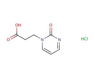 3-(2-oxo-1,2-dihydropyrimidin-1-yl)propanoic acid hydrochloride - chemical structure image