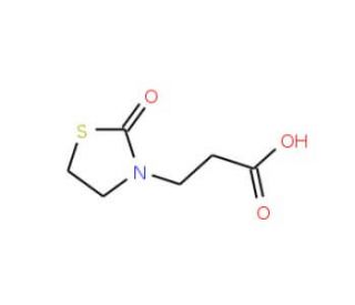3-(2-oxo-1,3-thiazolidin-3-yl)propanoic acid - chemical structure image