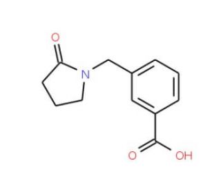 3-(2-Oxo-pyrrolidin-1-ylmethyl)-benzoic acid - chemical structure image