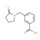 3-(2-Oxo-pyrrolidin-1-ylmethyl)-benzoic acid - chemical structure image