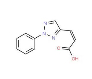 3-(2-phenyl-2H-1,2,3-triazol-4-yl)acrylic acid (CAS 6206-87-7) - chemical structure image