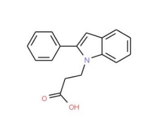 3-(2-Phenyl-indol-1-yl)-propionic acid (CAS 65746-55-6) - chemical structure image