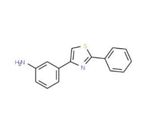3-(2-Phenyl-thiazol-4-yl)-phenylamine (CAS 134812-32-1) - chemical structure image