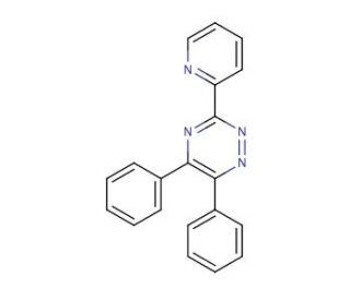 3-(2-Pyridyl)-5,6-diphenyl-1,2,4-triazine (CAS 1046-56-6) - chemical structure image