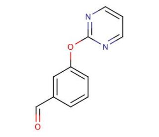 3-(2-Pyrimidinyloxy)benzenecarbaldehyde (CAS 263349-26-4) - chemical structure image
