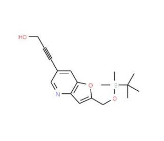 3-(2-((tert-Butyldimethylsilyloxy)methyl)-furo[3,2-b]pyridin-6-yl)prop-2-yn-1-ol (CAS 1186310-87-1) - chemical structure imag