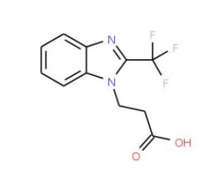 3-(2-Trifluoromethyl-benzoimidazol-1-yl)-propionic acid - chemical structure image
