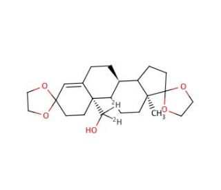 3,3,17,17-Bis(ethylenedioxy)-19-hydroxyandrost-4-ene-19-d2 - chemical structure image