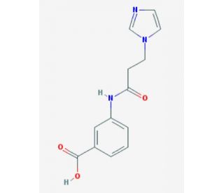 3-[3-(1H-imidazol-1-yl)propanamido]benzoic acid - chemical structure image