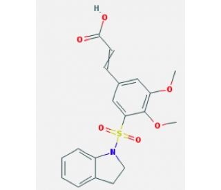 3-[3-(2,3-Dihydro-indole-1-sulfonyl)-4,5-dimethoxy-phenyl]-acrylic acid - chemical structure image