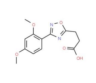 3-[3-(2,4-Dimethoxy-phenyl)-[1,2,4]oxadiazol-5-yl]-propionic acid - chemical structure image