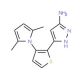 3-[3-(2,5-Dimethyl-1H-pyrrol-1-yl)-2-thienyl]-1H-pyrazol-5-amine - chemical structure image