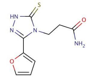 3-[3-(2-furyl)-5-mercapto-4H-1,2,4-triazol-4-yl]propanamide - chemical structure image
