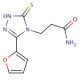 3-[3-(2-furyl)-5-mercapto-4H-1,2,4-triazol-4-yl]propanamide - chemical structure image