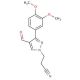 3-[3-(3,4-dimethoxyphenyl)-4-formyl-1H-pyrazol-1-yl]propanenitrile - chemical structure image