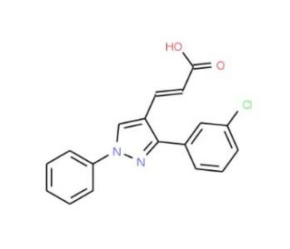 3-[3-(3-Chloro-phenyl)-1-phenyl-1H-pyrazol-4-yl]-acrylic acid - chemical structure image