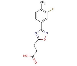 3-[3-(3-fluoro-4-methylphenyl)-1,2,4-oxadiazol-5-yl]propanoic acid - chemical structure image