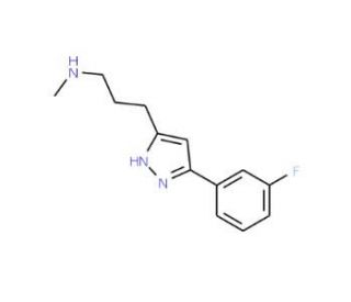 {3-[3-(3-fluorophenyl)-1H-pyrazol-5-yl]propyl}(methyl)amine - chemical structure image