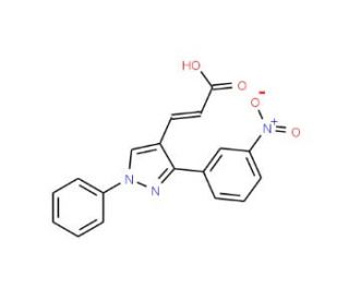 3-[3-(3-Nitro-phenyl)-1-phenyl-1H-pyrazol-4-yl]-acrylic acid - chemical structure image
