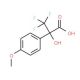 3,3,3-Trifluoro-2-hydroxy-2-(4-methoxyphenyl)propionic acid (CAS 502607-25-2) - chemical structure image