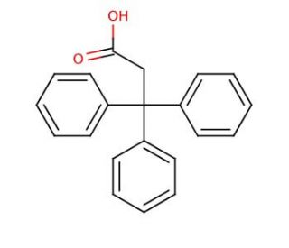3,3,3-Triphenylpropionic acid (CAS 900-91-4) - chemical structure image