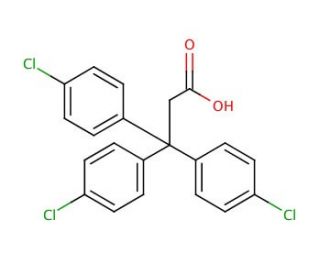 3,3,3-Tris(4-chlorophenyl)propionic acid (CAS 2168-06-1) - chemical structure image