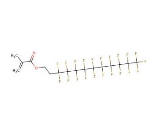 3,3,4,4,5,5,6,6,7,7,8,8,9,9,10,10,11,11,12,12,12-Heneicosafluorododecyl methacrylate (CAS 2144-54-9) - chemical structure ima