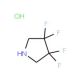 3,3,4,4-Tetrafluoropyrrolidine Hydrochloride (CAS 1810-13-5) - chemical structure image
