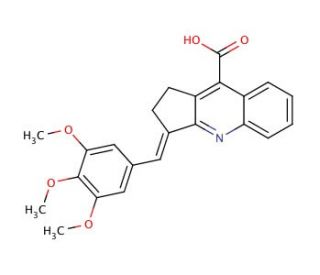 3-(3,4,5-Trimethoxy-benzylidene)-2,3-dihydro-1H-cyclopenta[b]quinoline-9-carboxylic acid - chemical structure image