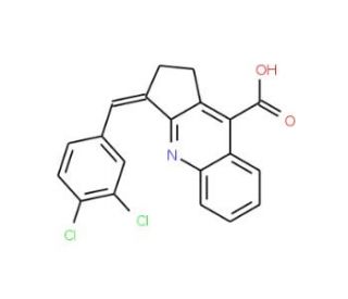 3-(3,4-Dichloro-benzylidene)-2,3-dihydro-1H-cyclopenta[b]quinoline-9-carboxylic acid - chemical structure image