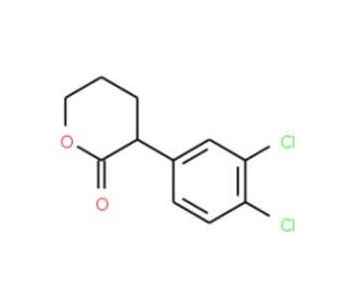 3-(3,4-Dichloro-phenyl)-tetrahydro-pyran-2-one (CAS 886363-68-4) - chemical structure image