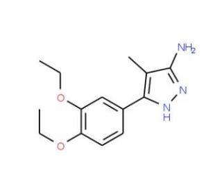 3-(3,4-Diethoxyphenyl)-4-methyl-1H-pyrazol-5-amine - chemical structure image