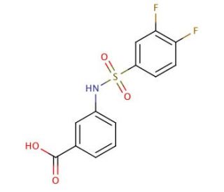3-(3,4-Difluoro-benzenesulfonylamino)-benzoic acid - chemical structure image